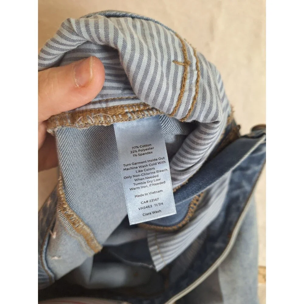 Talbots Jegging Crop Jeans Womens 16P Blue Denim Stretch Pockets Classic Acid